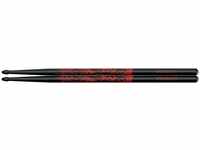 Tama TAMA-O5B-F-BR, Tama Rhythmic Fire Sticks O5B-F-BR, schwarz mit rotem Muster -