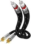 inakustik Exzellenz RCA Stereo 3 m HiFi Audio Kabel BNC / CinchBNC / CinchSchwarz