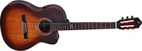 Ortega DSSUITE-CE, Ortega DSSUITE-CE Thinline Body Klassische Gitarre 4/4 Sunburst