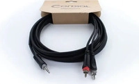 Cordial EY 3 WCC Y-Adapterkabel 3 m Miniklinke 3,5 stereo/ Cinch male