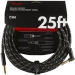 Fender Deluxe Tweed Instrument Cable BLK 7,5 m Klinke mono/ Winkelklinke