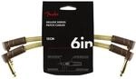 Fender Deluxe Tweed Patch Cable 15 cm Winkelklinkestecker 6,35mm TS/