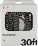 Fender Professional Coil Cable Gray Tweed 9 m Klinke mono/ Winkelklinke