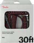 Fender Professional Coil Cable Red Tweed 9 m Klinke mono/ Winkelklinke