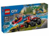 LEGO City 60412 Feuerwehrgeländewagen mit Rettungsboot
