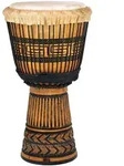 Terr&eacute; Black Deepcarved Djembe 65 cm Mahogany - Djembe