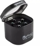 Martin Liquidmetal Bridge Pin Set Gloss Black/Pearl Dot - Stegstecker