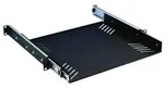 Adam Hall 87556 19 Zoll Rackwanne 1 HE mit Auszugsschienen Schwarz - Rackschublade