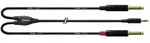 Cordial CFY 1.5 WPP - 1,5 m, Mini-Stereoklinke auf 2x 6,3 mm Monoklinke - Y-Kabel