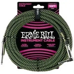 Ernie Ball EB6077 Black/Green 3,0 m - Instrumentenkabel