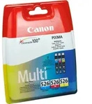 3 Canon Tinten 4541B018 CLI-526 Multipack CMY