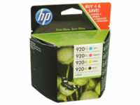 HP C2N92AE, HP Tinten C2N92AE 920XL 4-farbig, 4 Stück (1 x 49 mlBK + 3 x 6 CMY)