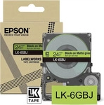 Epson LK-6GBJ, Epson Schrumpfschlauch LK-6GBJ schwarz auf matt gr&uuml;n 24mm x 8m (24mm