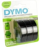 Dymo Junior/Omega Plastik-Pr&auml;geband S0847730, 9mm x 3m schwarz, 3er Pack