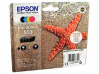 Epson C13T03U640, Epson Tinten C13T03U640 603 4-farbig, 4 Stück (1 x 3,4 mlBK + 3 x