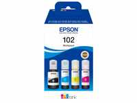 Epson C13T03R640, Epson Tinten C13T03R640 102 4-farbig, 4 Stück (ca. 1 x 7.500 BK +
