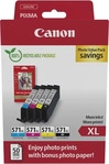 Canon 0332C005, Canon Tinten 0332C006 CLI-571XL Multipack KCMY + Papier, 4 St&uuml;ck (4