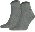 TOMMY HILFIGER Herren Quarter Socken, 2er Pack - Sneaker, Unifarben, 39-49 Grau 39-42