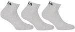 FILA Quarter Socken Unisex, 3 Paar - Kurzsocken, Sport, Logo-Bund, uni, 35-46 Grau