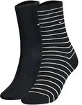 TOMMY HILFIGER Damen Socken, 2er Pack - Women's Patterned Styles Schwarz / 35-38