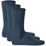 TOM TAILOR Herren Socken, 3er Pack - Basic, Baumwollmischung, einfarbig Blau 39-42