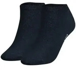 TOMMY HILFIGER Damen Sneaker Socken, 2er Pack - TH, Baumwolle, Uni Blau / 35-38
