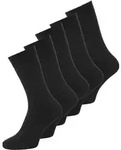 JACK&JONES Herren Socken Bambus 5er Pack - JACBASIC, One Size Schwarz / 40-46