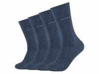 Camano Unisex Socken - Soft Socks, einfarbig, 4er Pack Blau 39-42