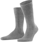 FALKE Herren Socken - Family SO, Allrounder Str&uuml;mpfe, Uni, Baumwollmischung Hellgrau