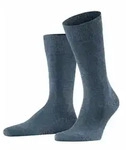 FALKE Herren Socken - Family SO, Allrounder Str&uuml;mpfe, Uni, Baumwollmischung Blau