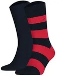 TOMMY HILFIGER Herren Socken, 2er Pack - Rugby Sock, Str&uuml;mpfe, Streifen,