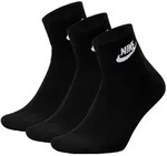 NIKE Unisex Quarter Socken, 3er Pack - Everyday Essential Stripe, Sportsocken, Logo,