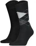 TOMMY HILFIGER Herren Socken, 2er Pack - Check Socks 2P, Raute Schwarz / 39-42