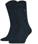 TOMMY HILFIGER Herren Socken, 2er Pack - Small Stripe Socks 2P, Streifen schmal