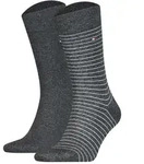 TOMMY HILFIGER Herren Socken, 2er Pack - Small Stripe Socks 2P, Streifen schmal