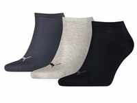 PUMA Unisex Socken, 3er Pack - Sneaker-Socken, Damen, Herren, einfarbig