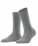 FALKE Damen Socken - Family SO, Kurzsocken, einfarbig Grau 35-38