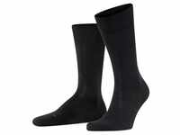FALKE Herren Socken - Sensitive London, Strümpfe, Uni, Baumwollmischung Schwarz