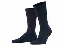 FALKE Herren Socken - Sensitive London, Strümpfe, Uni, Baumwollmischung Dunkelblau