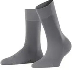 FALKE Damen Socken - Sensitive New York, B&uuml;ndchen, Logo, einfarbig, lang Hellgrau