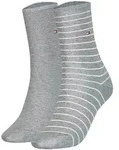 TOMMY HILFIGER Damen Socken, 2er Pack - Women's Patterned Styles Grau meliert / 39-42