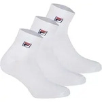 FILA Quarter Socken Unisex, 3 Paar - Kurzsocken, Sport, Logo-Bund, uni, 35-46 Wei&szlig;