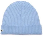 LACOSTE Unisex M&uuml;tze - Strickm&uuml;tze, Beanie, Wolle, Logo-Patch, One Size Hellblau