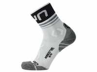 UYN Herren Running Socken - One Short Socks, Sneaker Socken, Polyamide Schwarz/Weiß