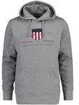 GANT Herren Hoodie - REGULAR ARCHIVE SHIELD HOODIE, Kapuzen-Sweatshirt, Logo Grau S