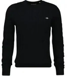 GANT Herren Stirckpullover - COTTON CABLE C-NECK, Zopfstrick, Rundhals, Baumwolle