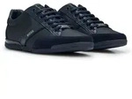 BOSS Herren Sneaker - Saturn Lowp, Turnschuh, Freizeit, Material-Mix mit Echtleder