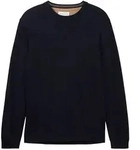 TOM TAILOR Herren Strickpullover - Basic Crewneck Knit, Feinstrick, Baumwolle,