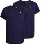 G-STAR Herren T-Shirt, 2er Pack - Lash 2 Pack, Rundhals, Bio-Baumwolle Blau / M