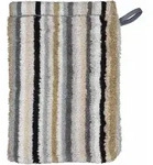CAW&Ouml; Waschhandschuh - C Life Style Stripes, Waschlappen, Walkfrottier Beige /